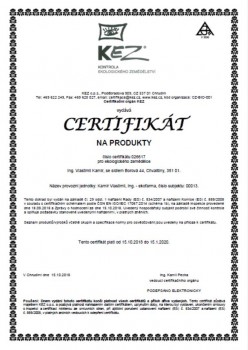 Certifikát ekofarma 2018-2020